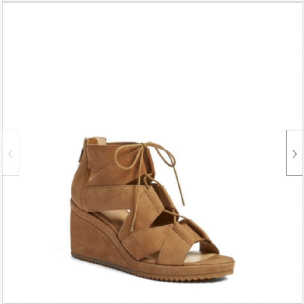 Eileen Fisher 'Dibs' Lace-Up Wedge Women Size 6.5